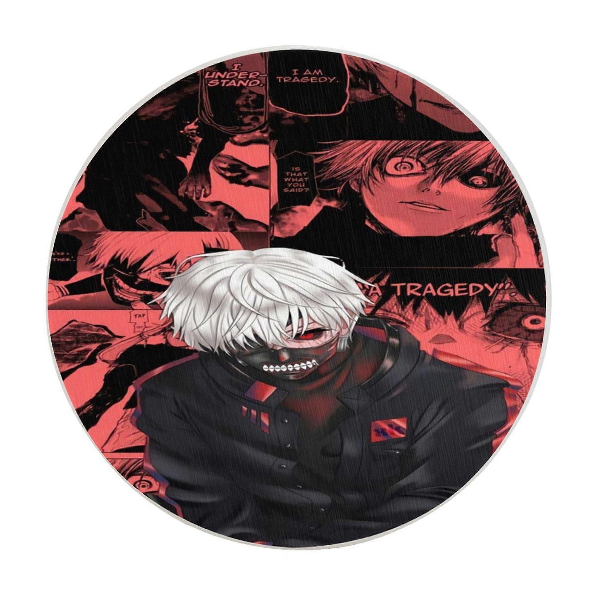Tokyo Ghoul Absorbent diatomaceous earth coaster, odorless diatomaceous earth non-slip insulation protects the table top from damage One Size