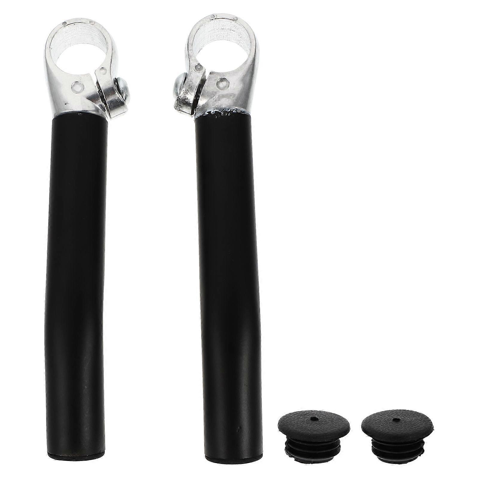 1 Pair of Universal Bike Vice Handlebar Aluminum Alloy Assistant Handlebar (Black)