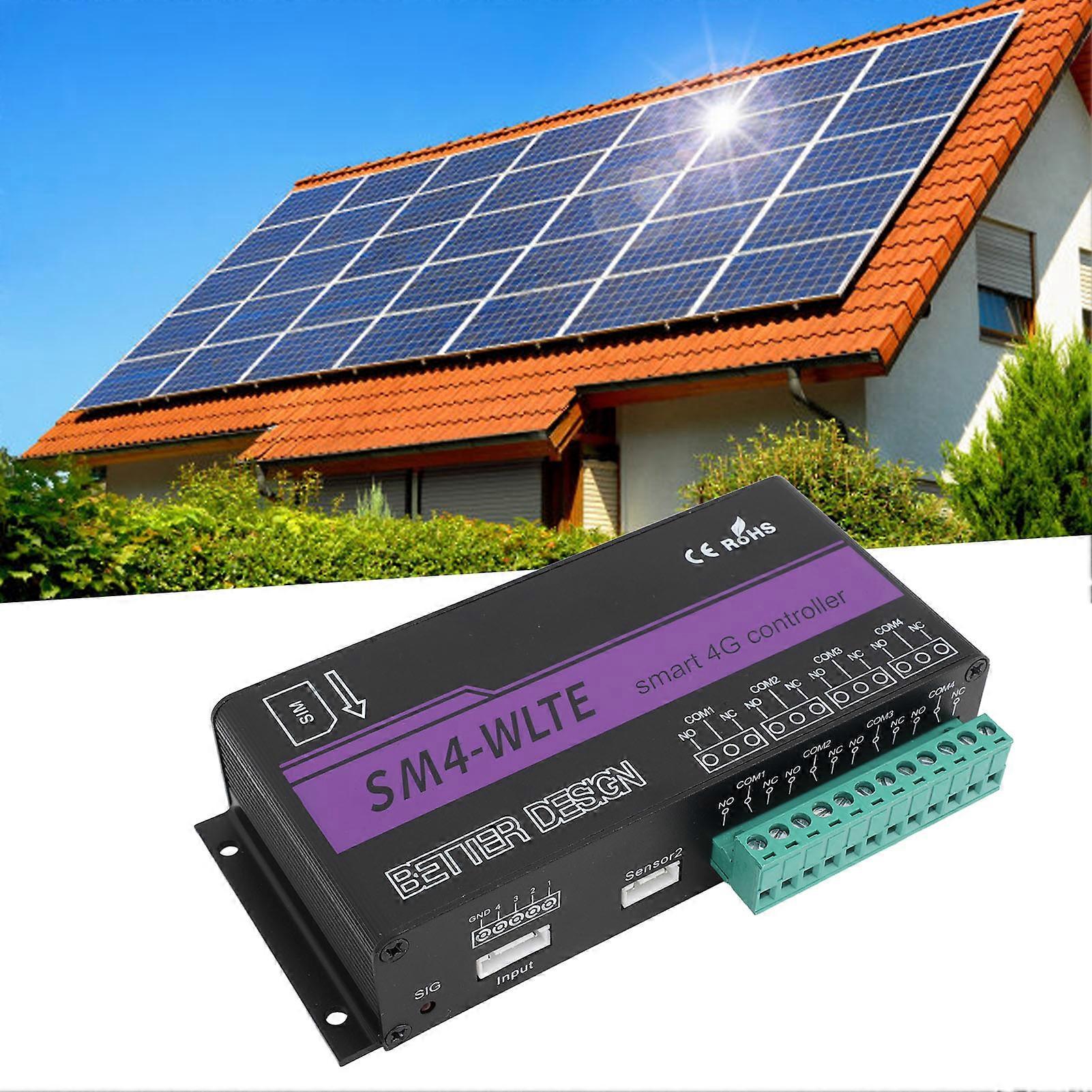 4G 4-Channel Remote Switch Controller SM4 WLTE EA with Temp Humidity Sensors