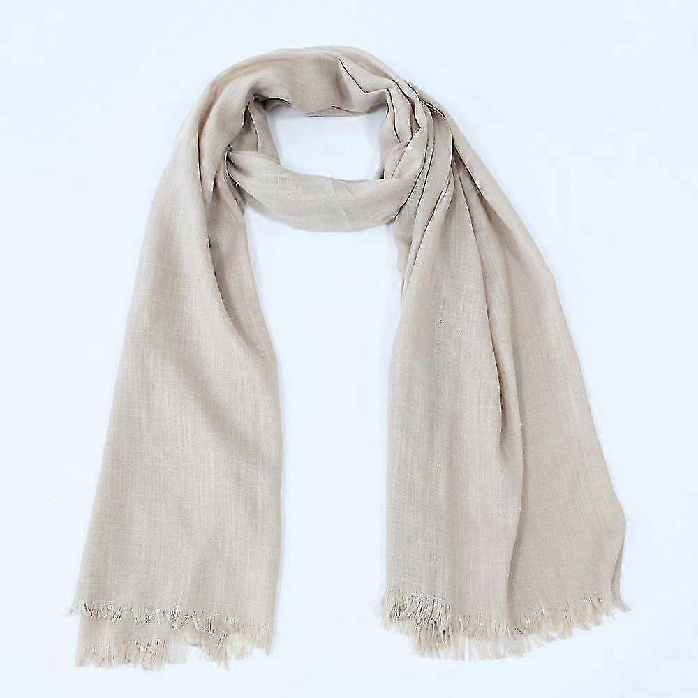 Écharpe courte en coton flammé de couleur pure Mary New, châle fin et doux en lin et coton à la mode