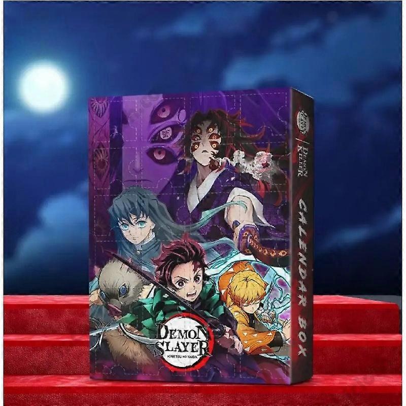 Ημερολόγιο Advent Demon Slayer 24 ημερών αντίστροφη μέτρηση κουτί έκπληξης anime φιγούρα κινουμένων σχεδίων ακρυλικό κρεμαστό κόσμημα για παιδιά χριστουγεννιάτικο δώρο παιχνιδιών