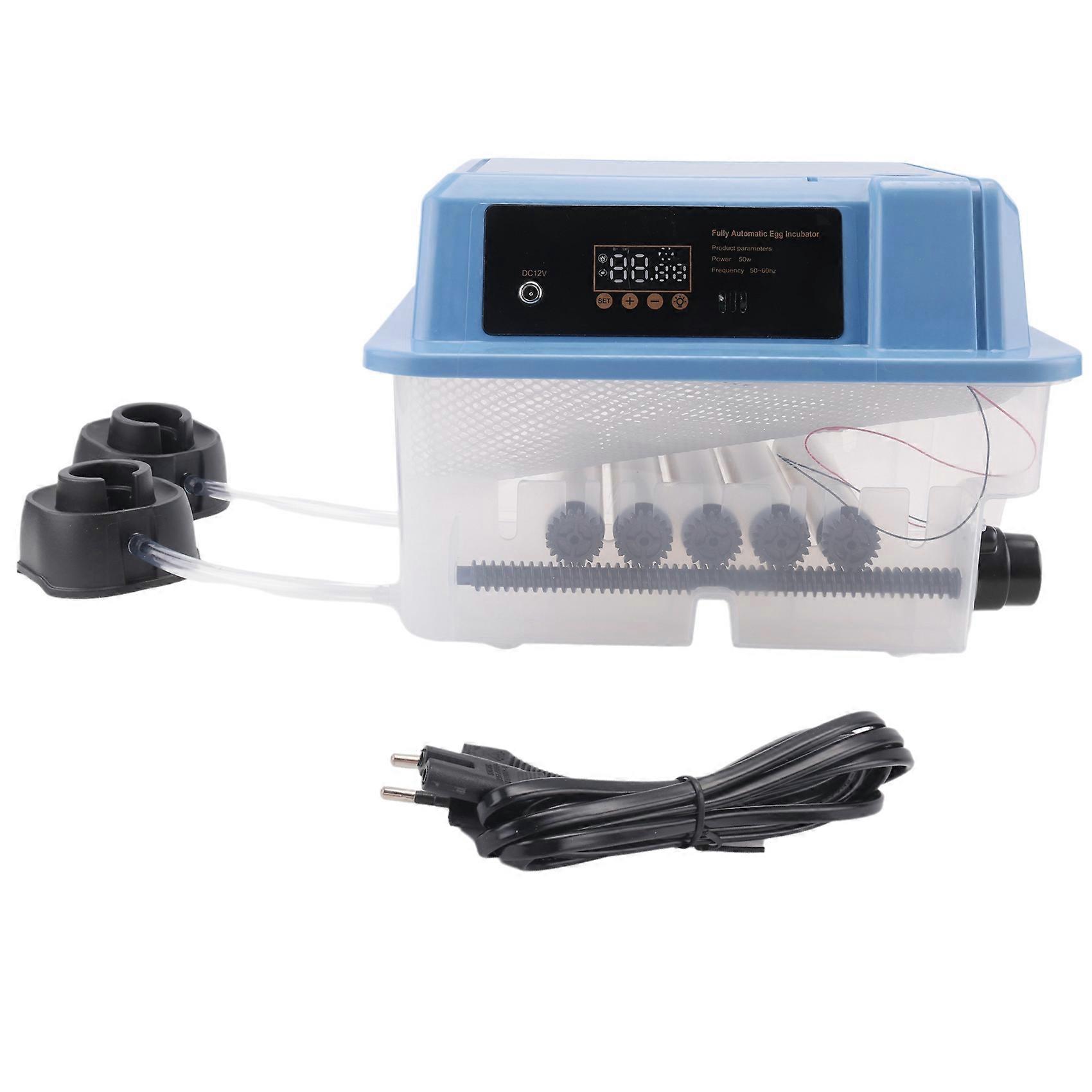 Automatic Intelligent Hatching Machine Automatic Egg Incubator 12 Eggs with Turner,Candler & Temperature Control EU Plug