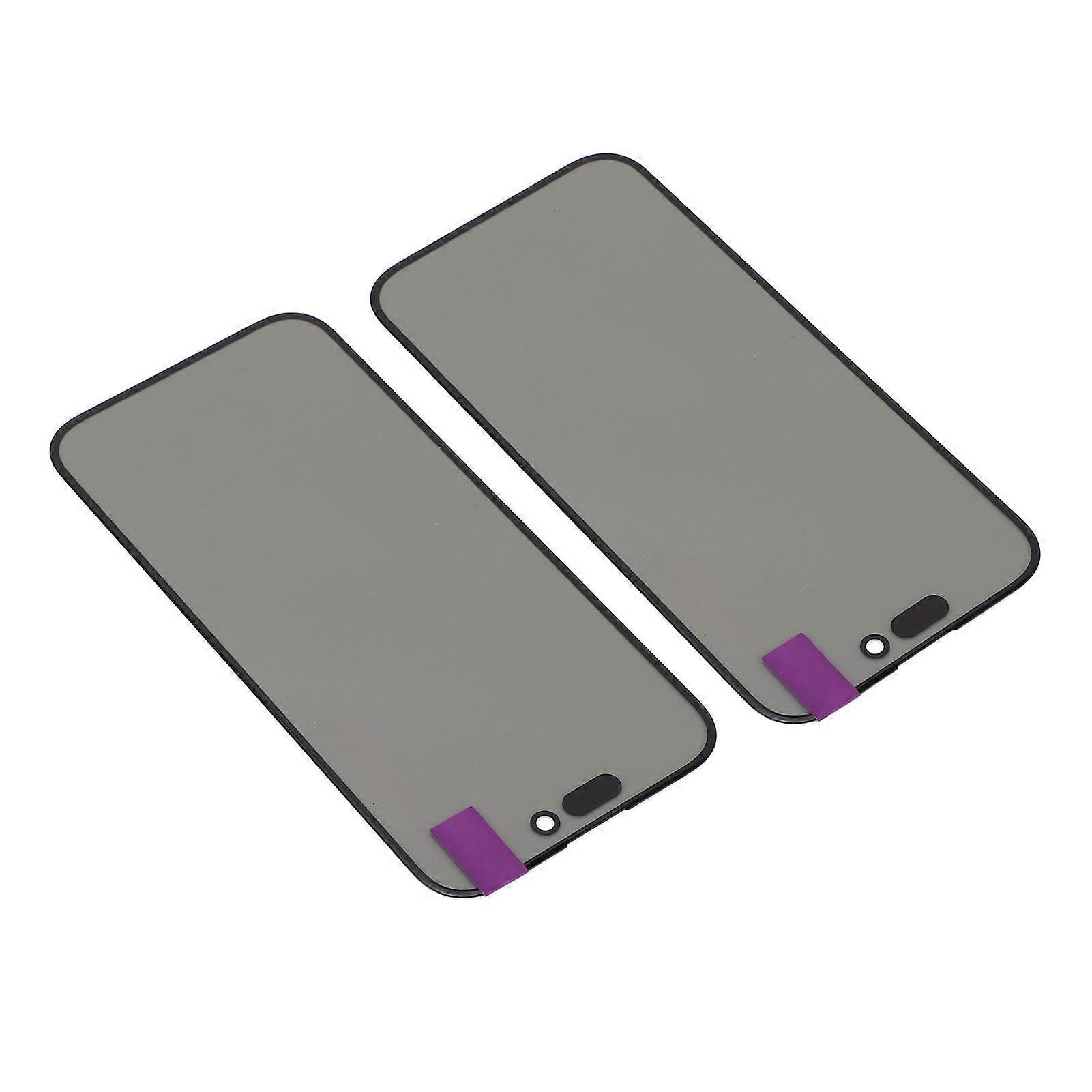 2PCS Phone Screen Glass Front Outer Lens Glass Screen Replacement with Repair Kit for IOS 15 Pro 