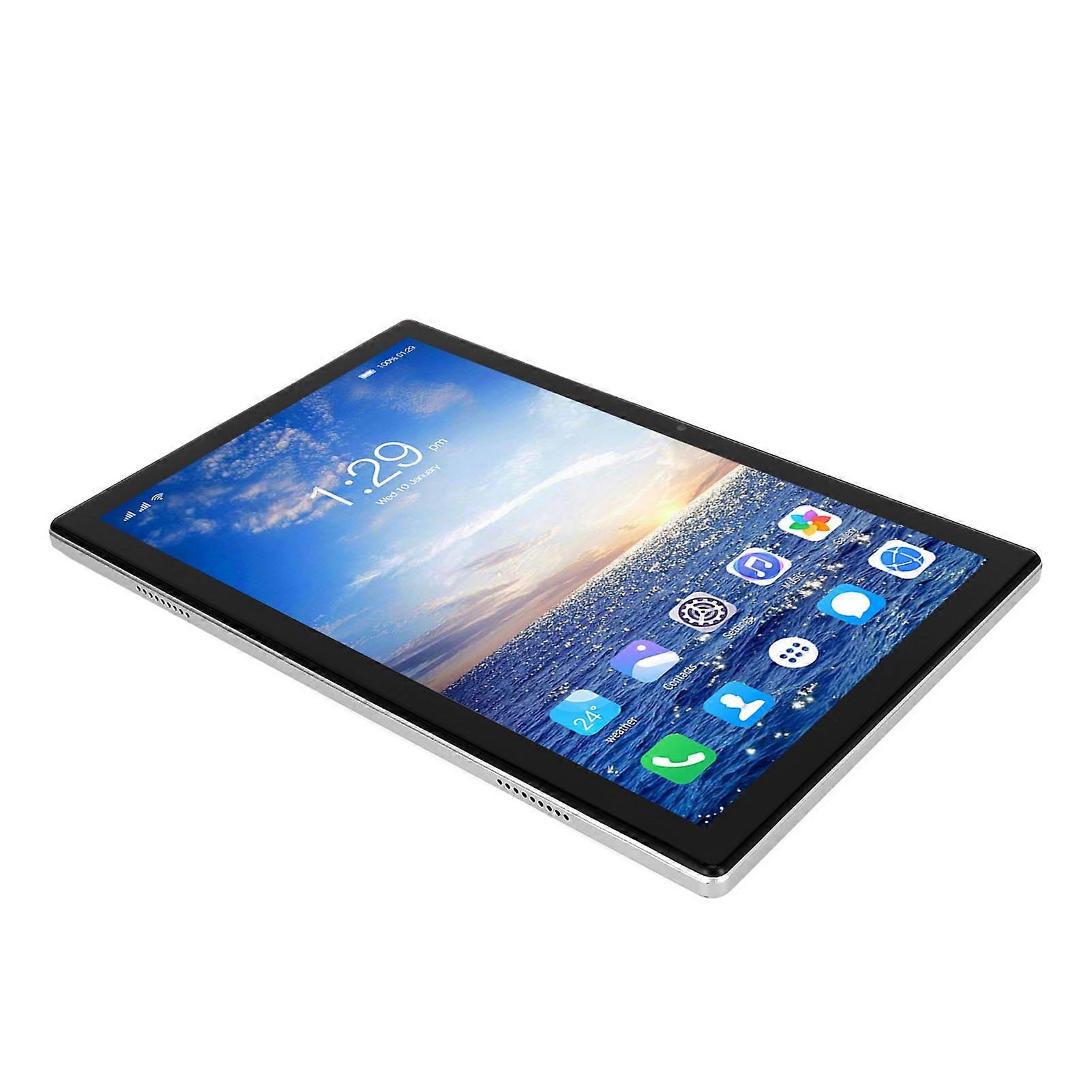 10.1 Inch Tablet White FHD Octa Core CPU 8GB RAM 256GB ROM 7000mAh 5G WiFi 4G LTE Tablet with BT Keyboard 100‑240V US Plug 