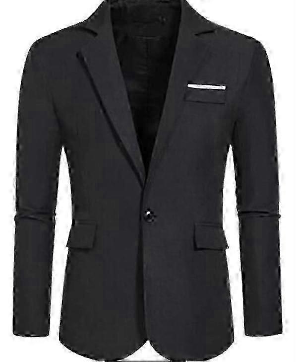 Men's Casual Blazer One Button Slim Fit Blazer