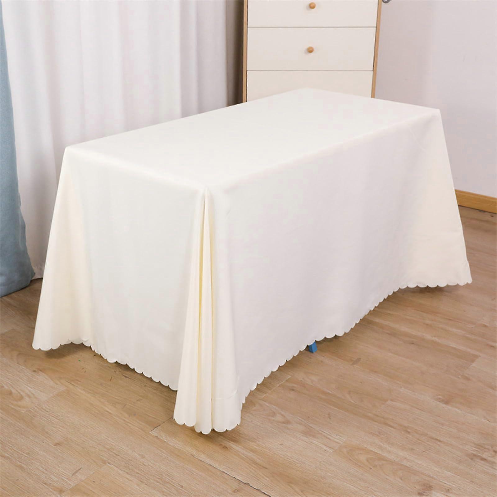 Rectangular Tablecloth 200x260 CM Waterproof StainResistant Polyester Table Cover Dining Room Garden Party Beige