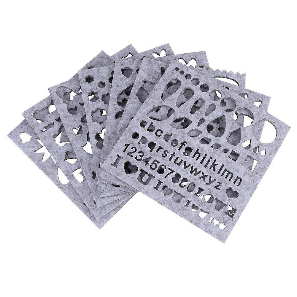 7pcs/set DIY Needle Felting Applique Mold Felt Template Beginner Craft Tool