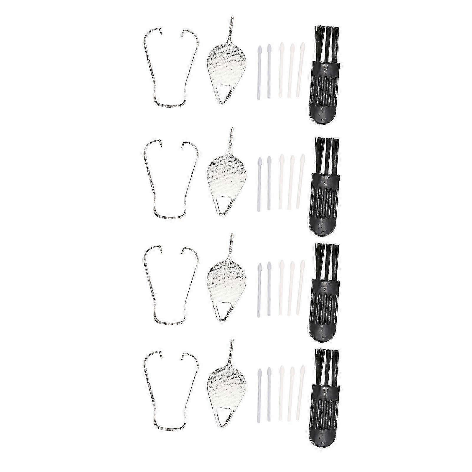 4 Sets Tablet Pen Tips Handwriting Stylus Replacement Refills Nib Tool Set For Samsung Tablet for S7 FE 12.4 Inch T733White Grey