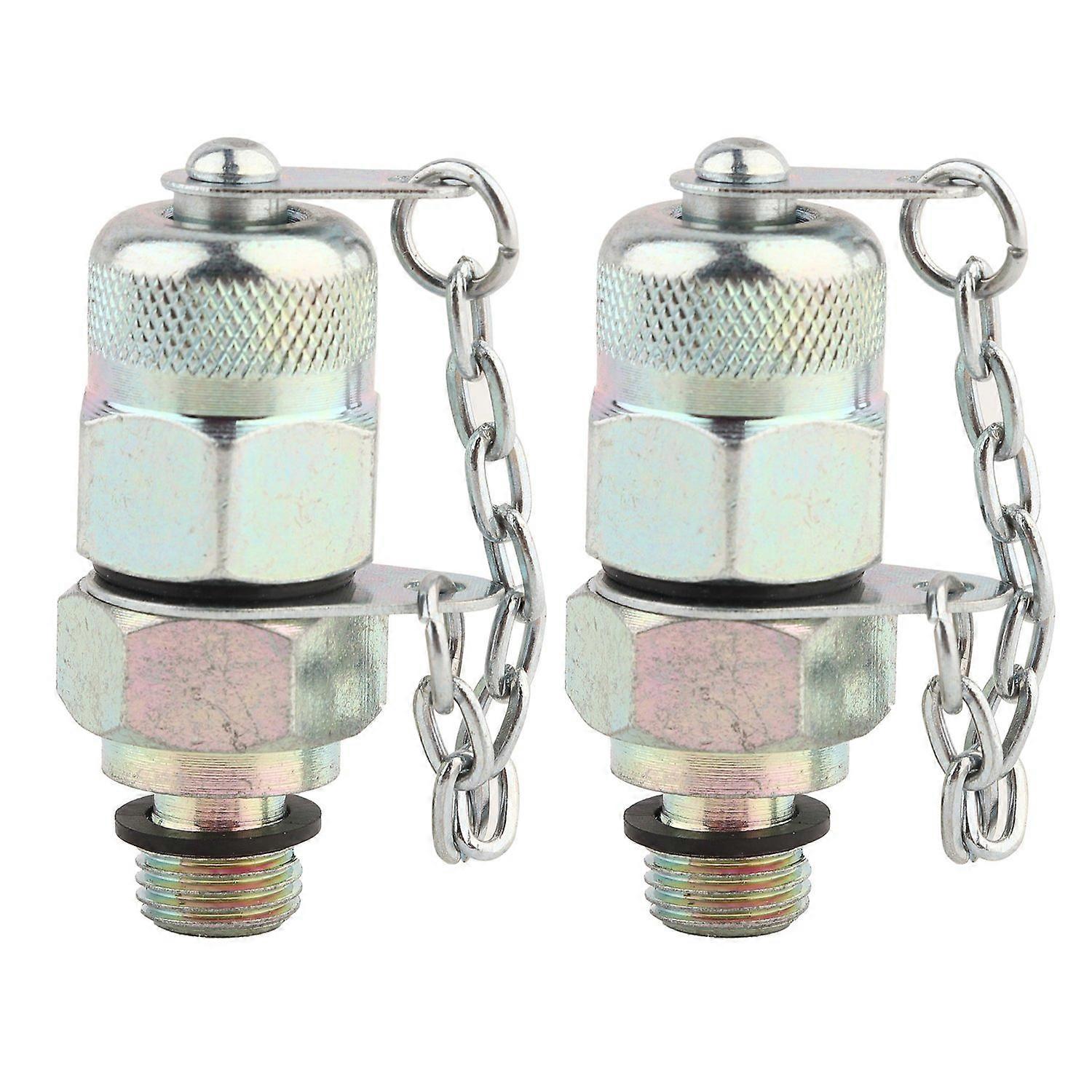 2Pcs Hydraulic Test Adapter High Pressure Hose Fitting Measuring Point Coupling ToolM10 x 1‑M12 x 1.