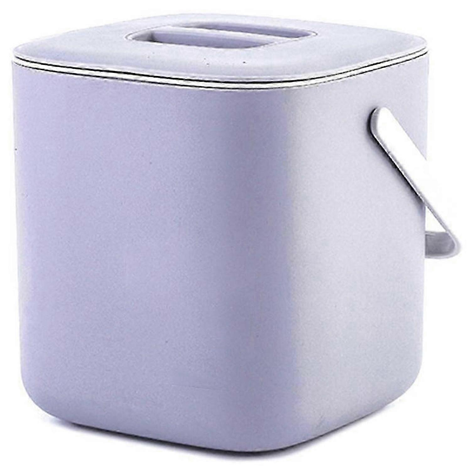 Plastic Kitchen Food Waste Trash with Rubbish Container Light Grey