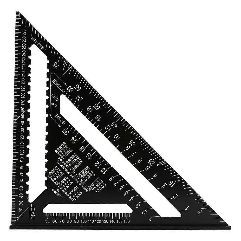 12 Inch Aluminum Alloy Triangle Shape Square Ruler Precision Engineer Carpenter Measuring Tool
