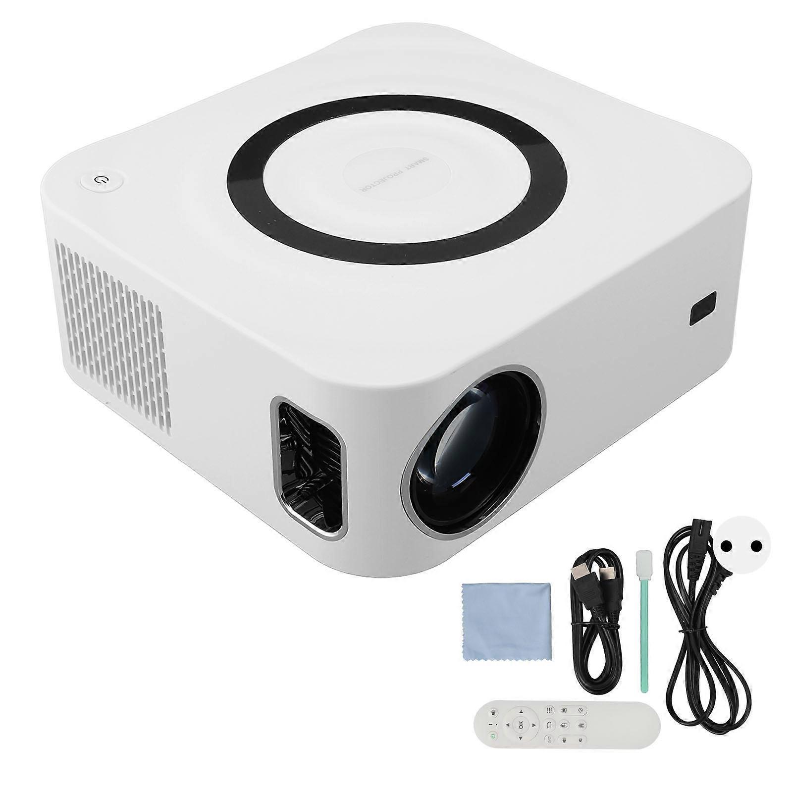 1080P HD Projector with WiFi 6 Bluetooth Portable Home Theater Video Projector EU Plug