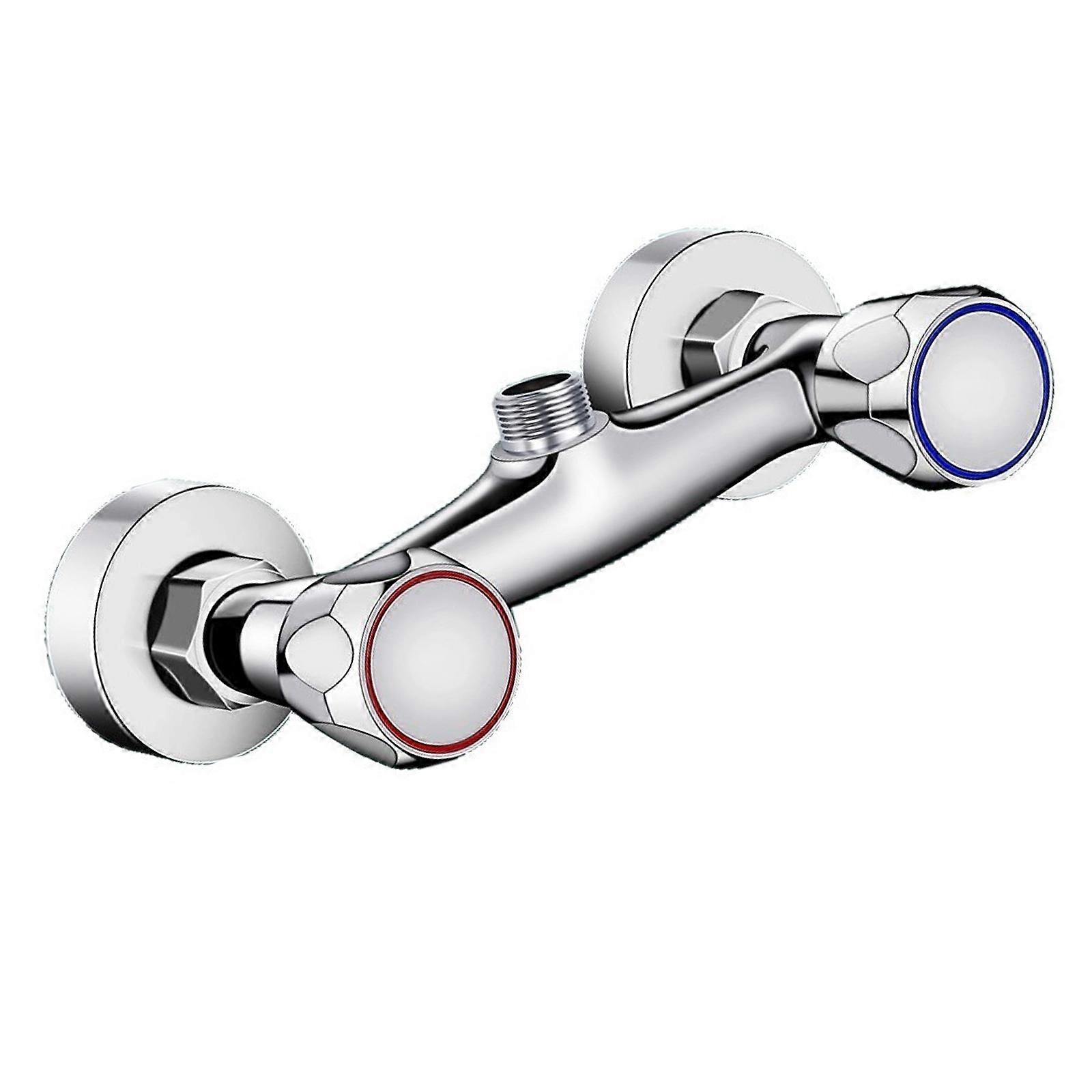 Double Handle Shower Valves System With Hot Cold Water Mixers Anti Rusts Bathroom Hardware Fitting Multicolor