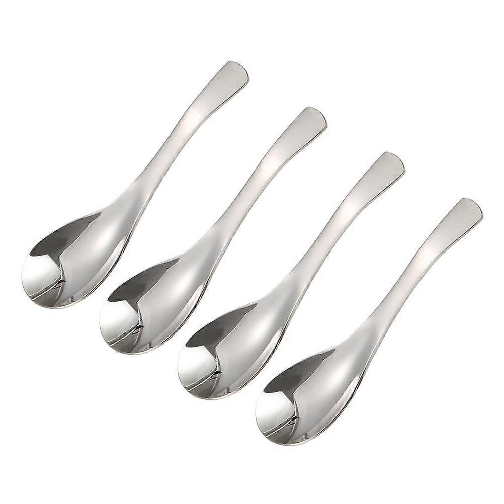 Thicken Stainless Steel Soup Spoon for Kitchen Use Silver 1Pcs Table Spoon