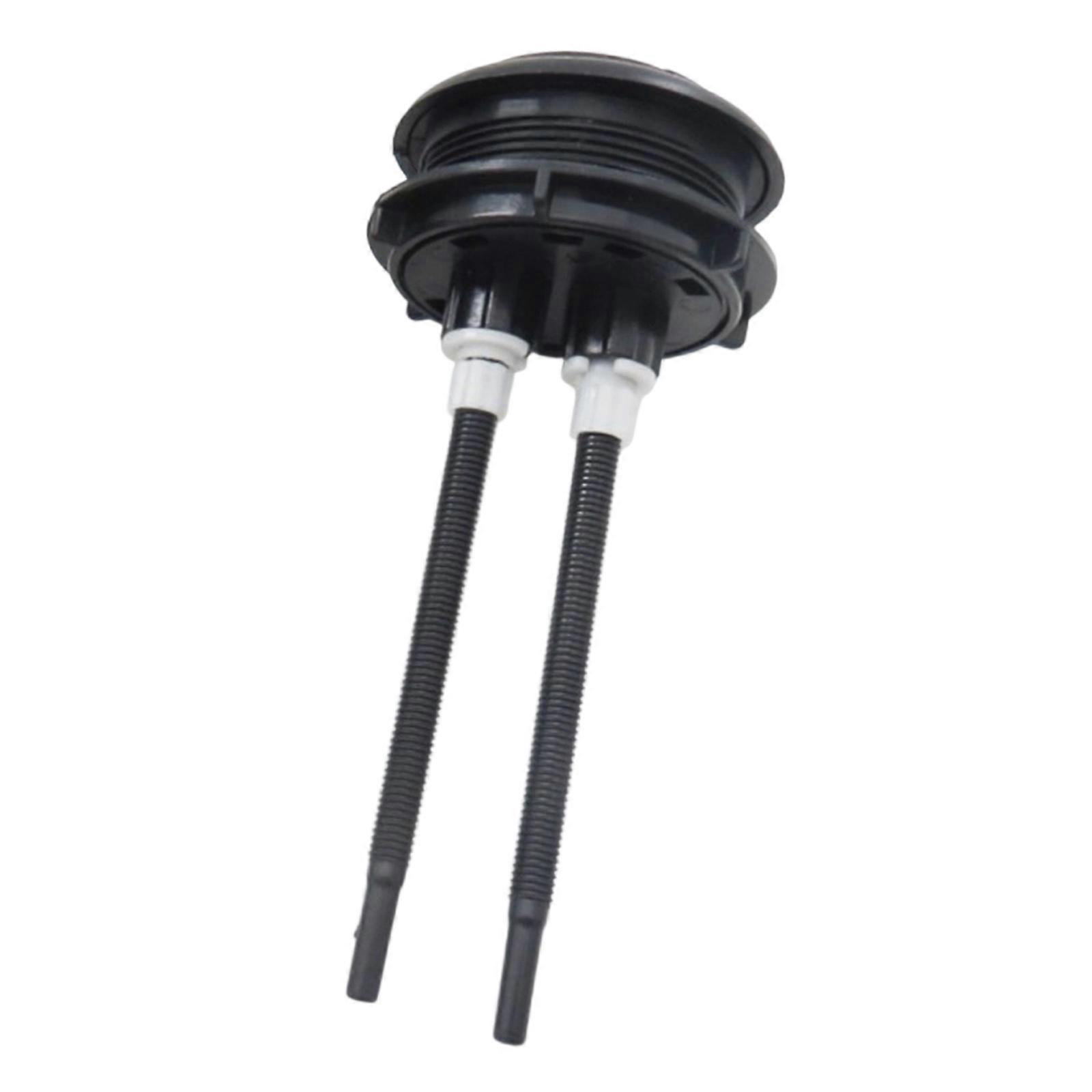 Double Wash Toilet Button Round Black Mineral Saving Mechanism For Standard Cistern Replacement Easy Installation 38/48/58mm Measurements  58mm