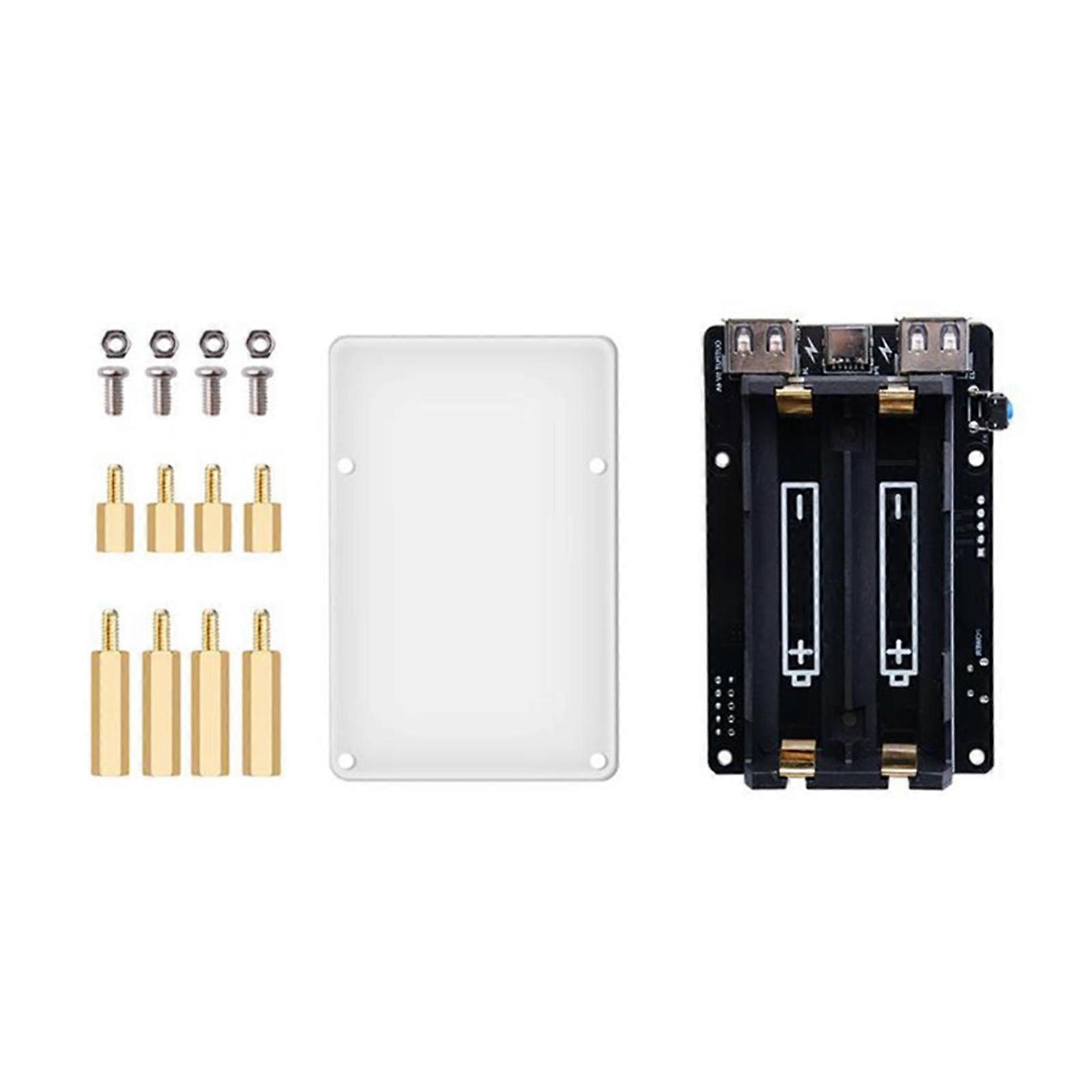 GUYUTING UPS with Replaceable Battery Extended USB-A & Type-C Ports, LED Battery Prompt for Raspberry Pi 4B/3B+/3B