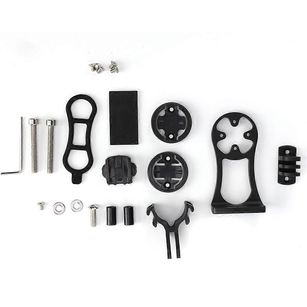 Bike Computer Stem Extension Bracket Aluminium Alloy Extend Base Light Clamp CNC Black