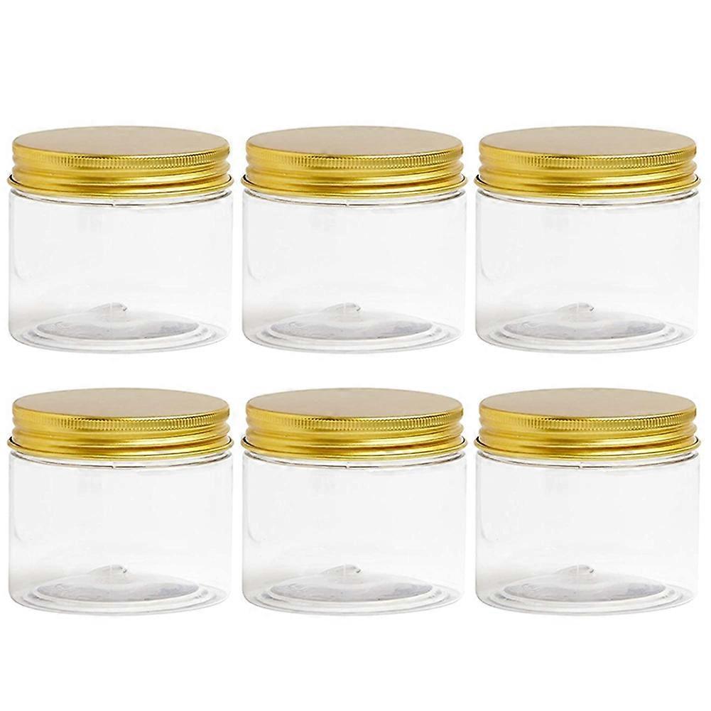 6Pcs Plastic Jar with Lid,Transparent Jar with Lid, Plastic Jar