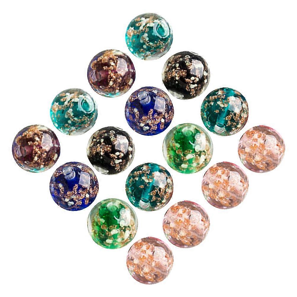 40 Stück Glow in The Dark Glasperlen Schöne runde Spacer Perlen für DIY Handwerk