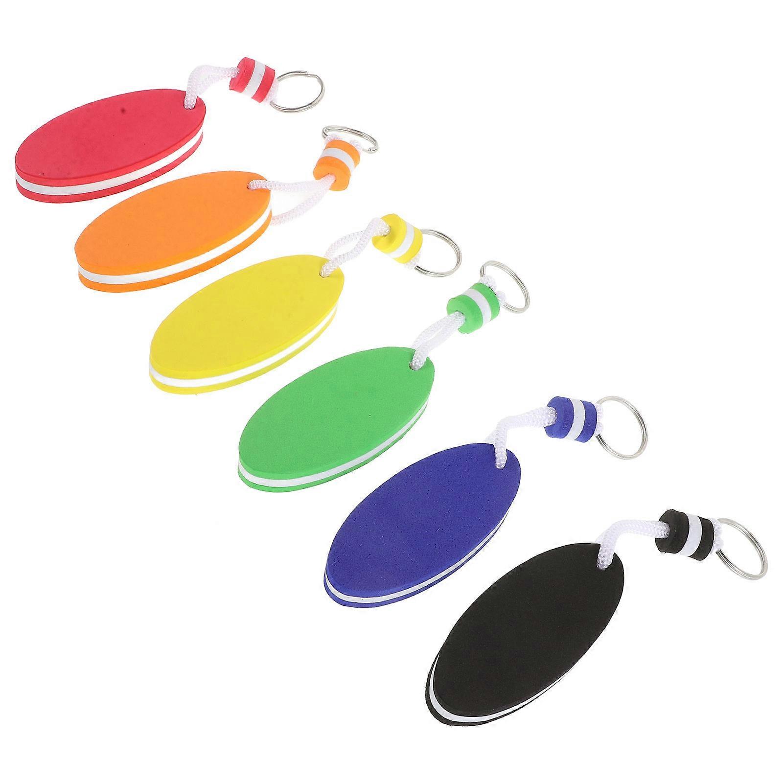 6pcs Floating Key Ring Key Float Keychain Surfboard Keychains Key Rings For Keychains Sports Buoy Key Rings Boat Key Floating Keychain
