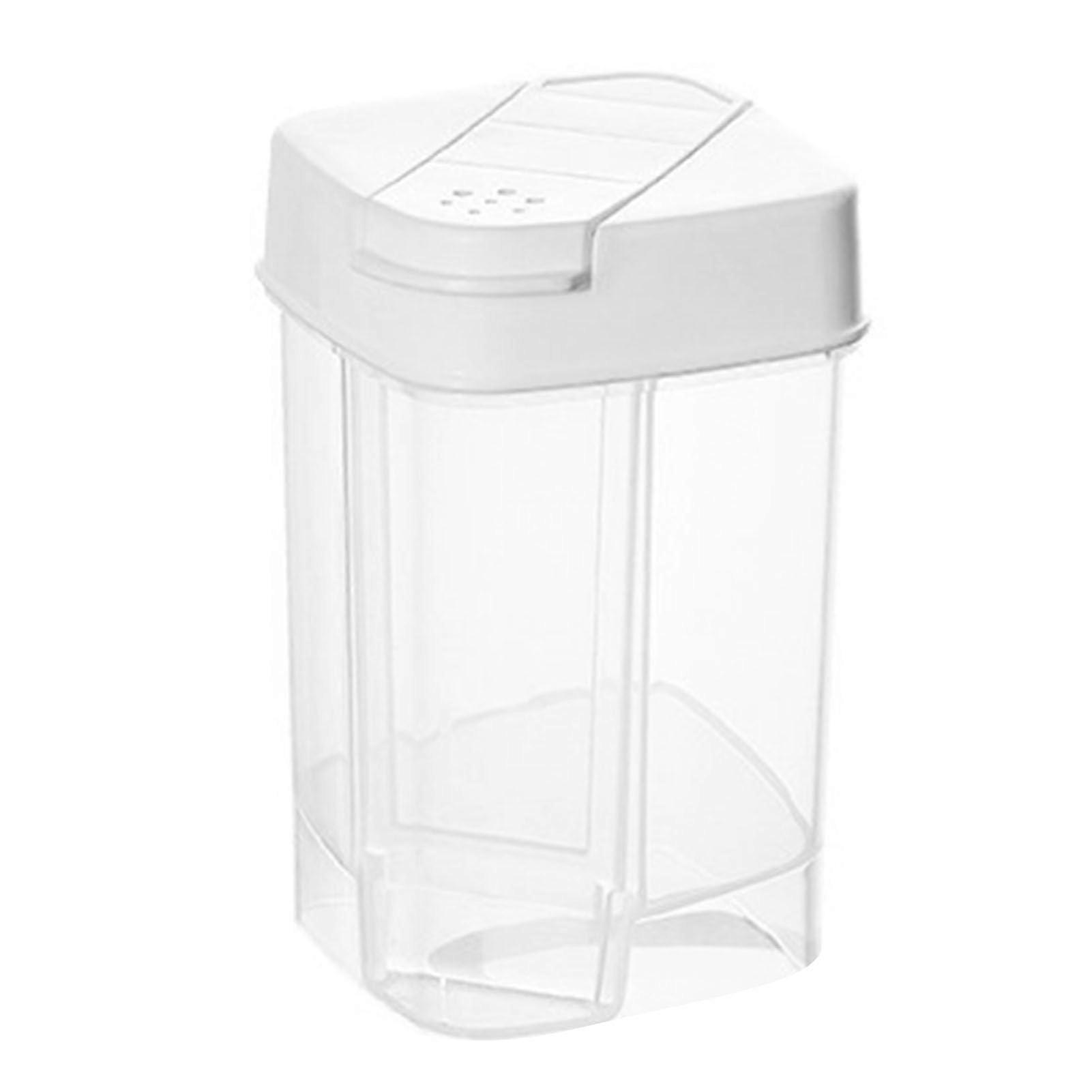 Plastic Seasoning Jar with Double Lid for Kitchen Salt Sugar Storage