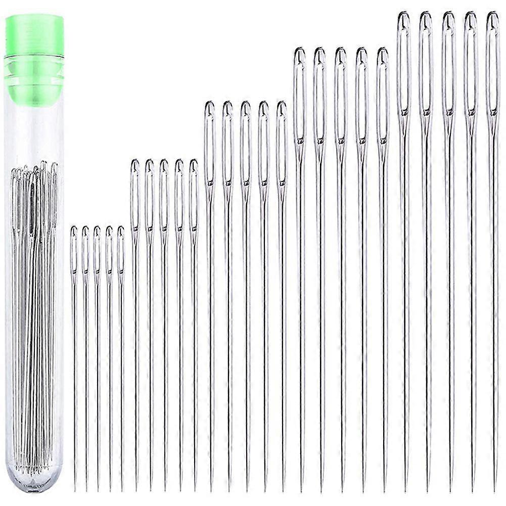 For Handmade Sewing Needles 20PCS Multi Size Large Eye Sharp Needles for Sewing Quilting Craft Smooth Gliding Stitch Professional Quality