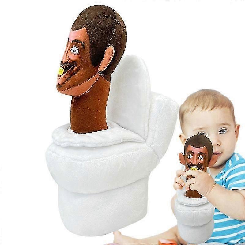 Hauska Skibidi Pehmo WC Man Pehmolelut WC Man Vs Monitor Man Doll Pehmolelu Sensorinen WC Man Toddlers Lasten lelut Lahjat