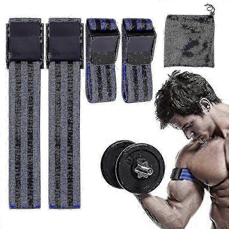 4pcs Blood Flow Restriction Bands for Bicep Muscle Training - Set of Occlusion Straps