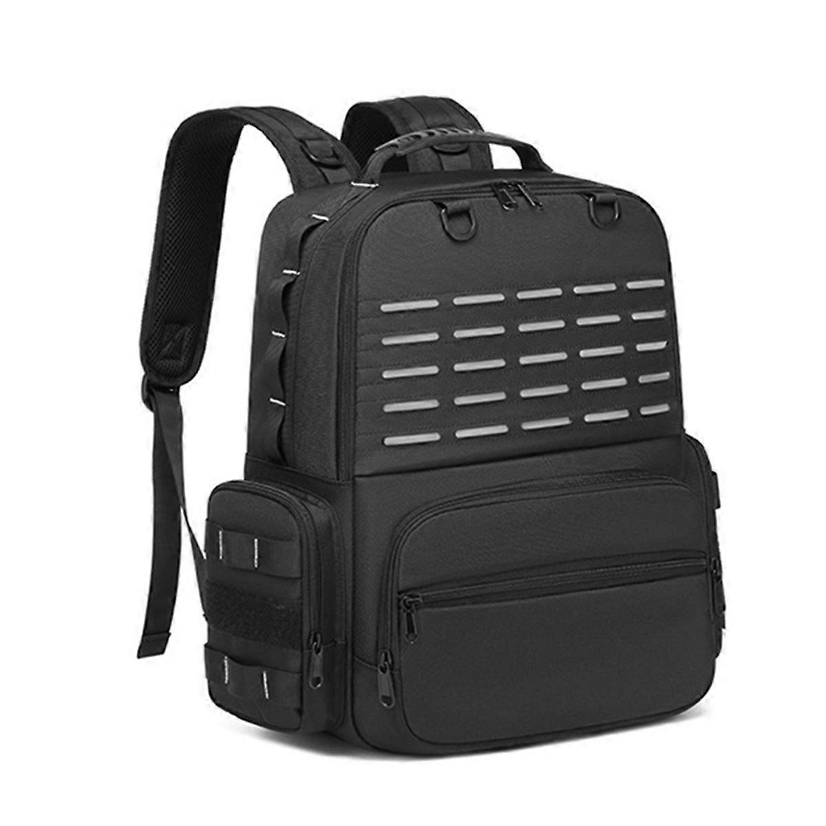 Tool Bag Backpack for Men with 3 Tool Pouches, Tool Storage Organizer Bag with Padded Shoulder & Wa