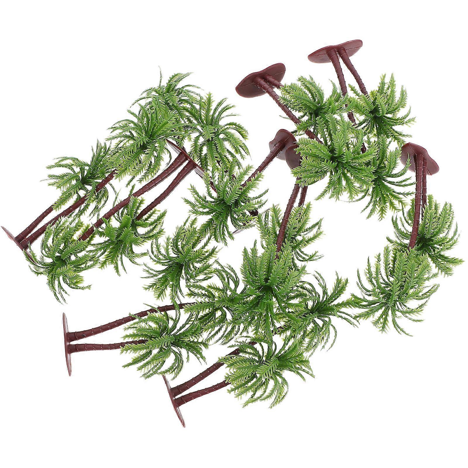 Imitation Palm Tree Miniature Artificial Palm Tree for Decoration 10Pcs