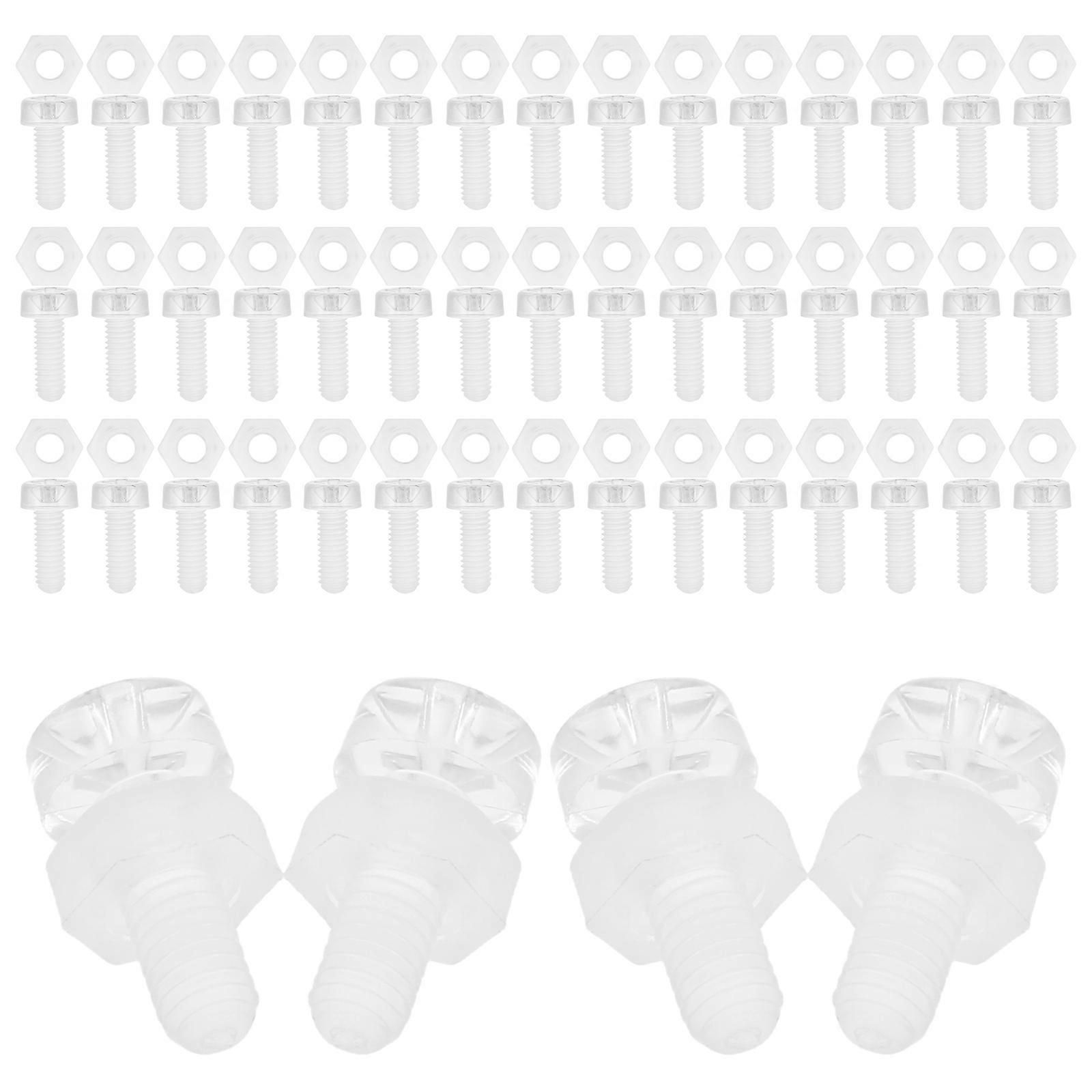Clear Plastic Screws And Nuts For Professionals Triangle Code Design Compatible With Furniture Making Size M3*8 100Pcs