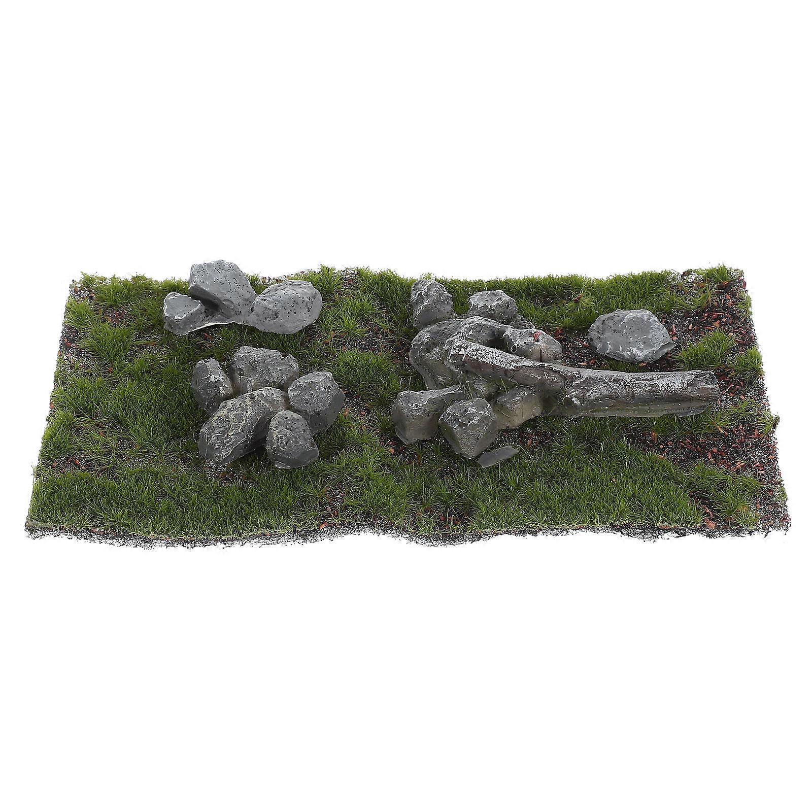 Mini Landscape Turf For DIY Accessories And Sand Table Decoration Rectangular 2Pcs