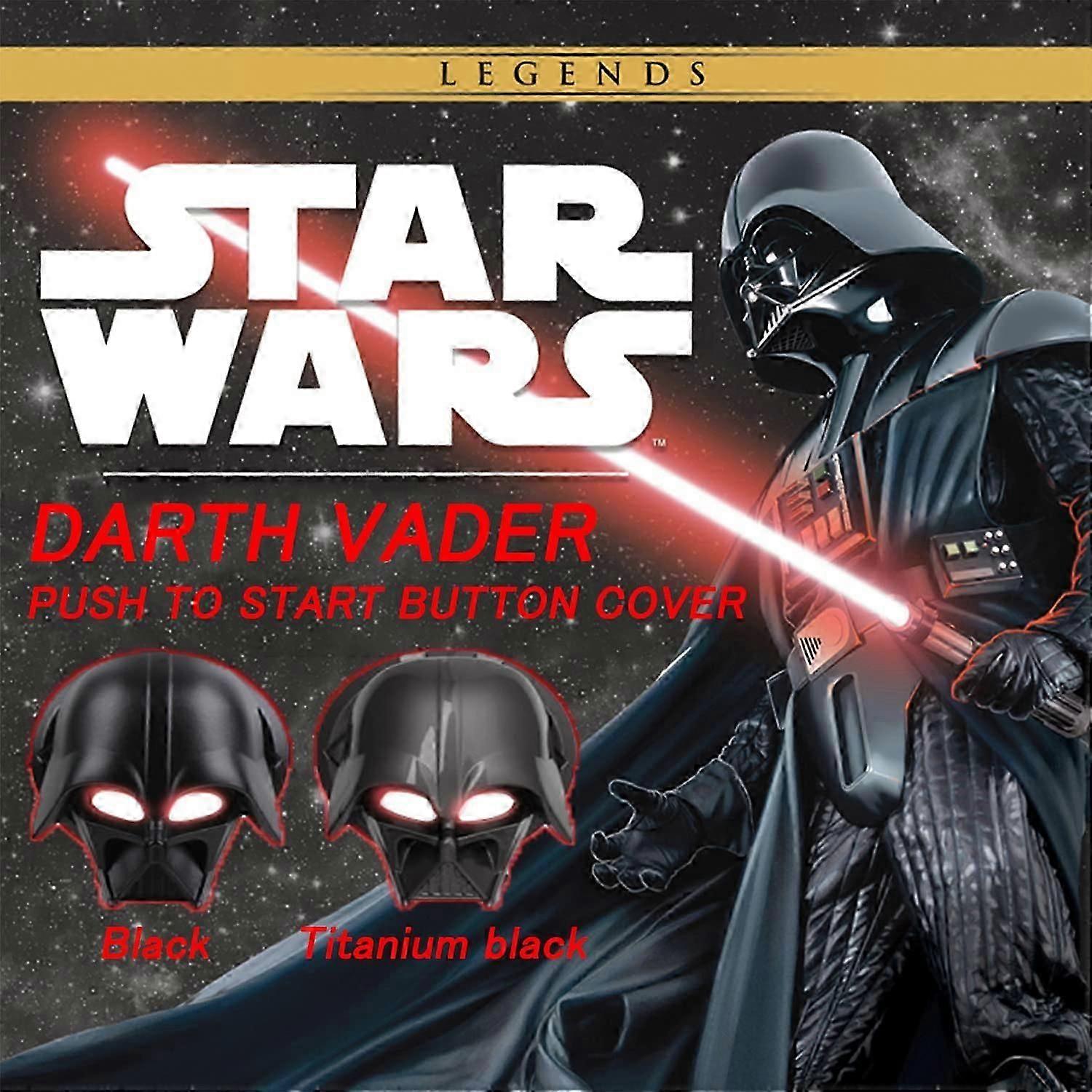 Darth Vader Star Wars Car One Button Start Button Protective Cover Interior Modification Ignition Device Switch Metal Decorative Stickers Anti-Scratch