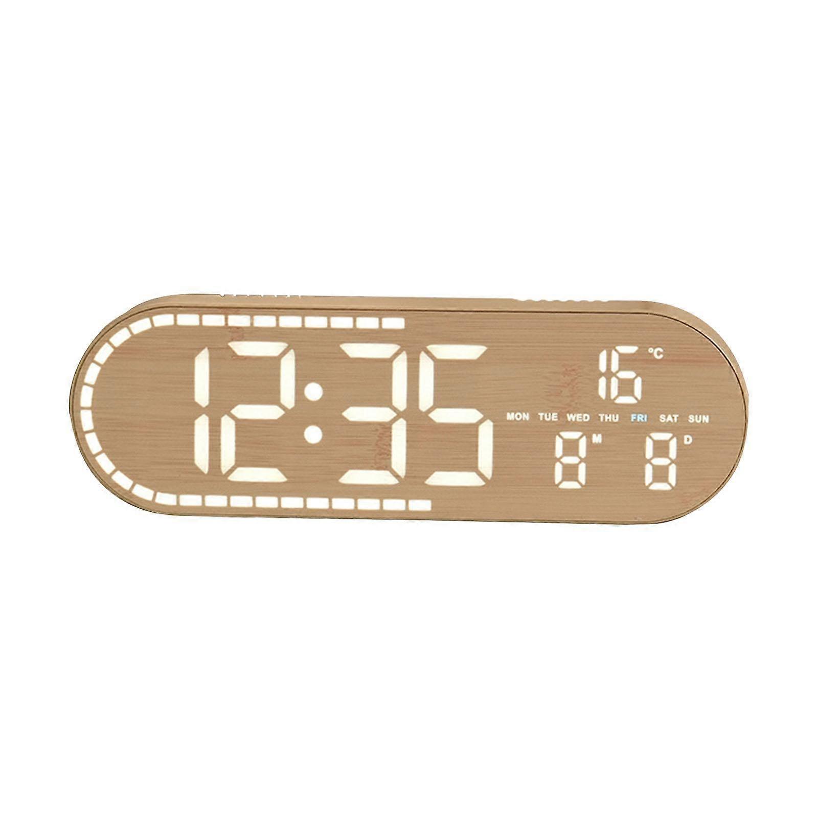 LED Digital Clock Aesthetic Temperature Display Decorative Portable Silent Room