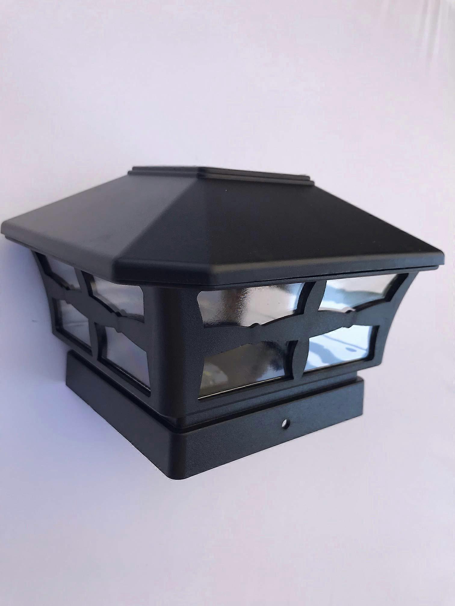 8 Pack Black Solar Post Cap Lights for 4x4 Posts with Brighter Dual SMD LEDs