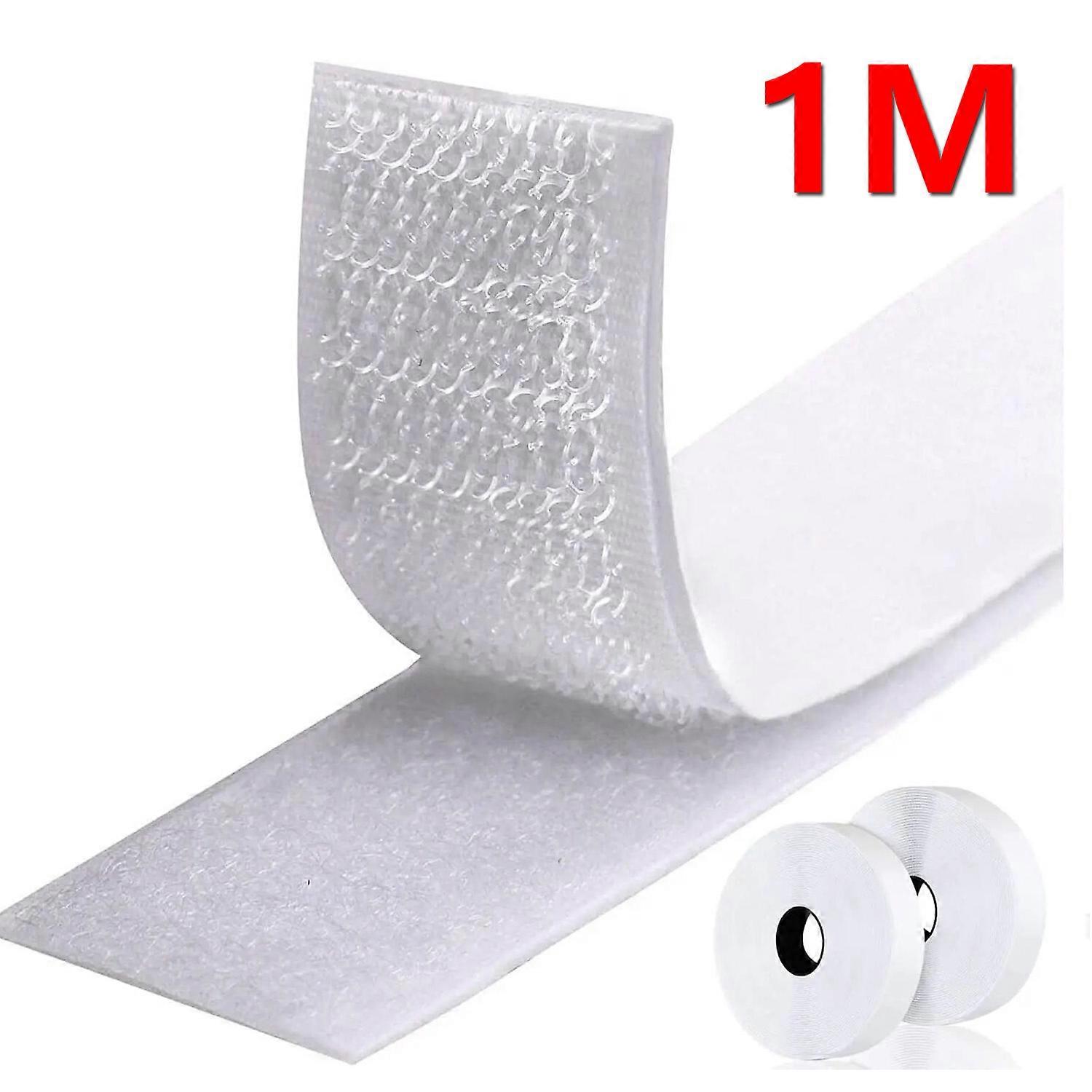 20-50mm Double Sided Self-adhesive velcros fastener tape hook and loop white Nylon Sticker Strap with Glue for DIY Craft 1/3/5M