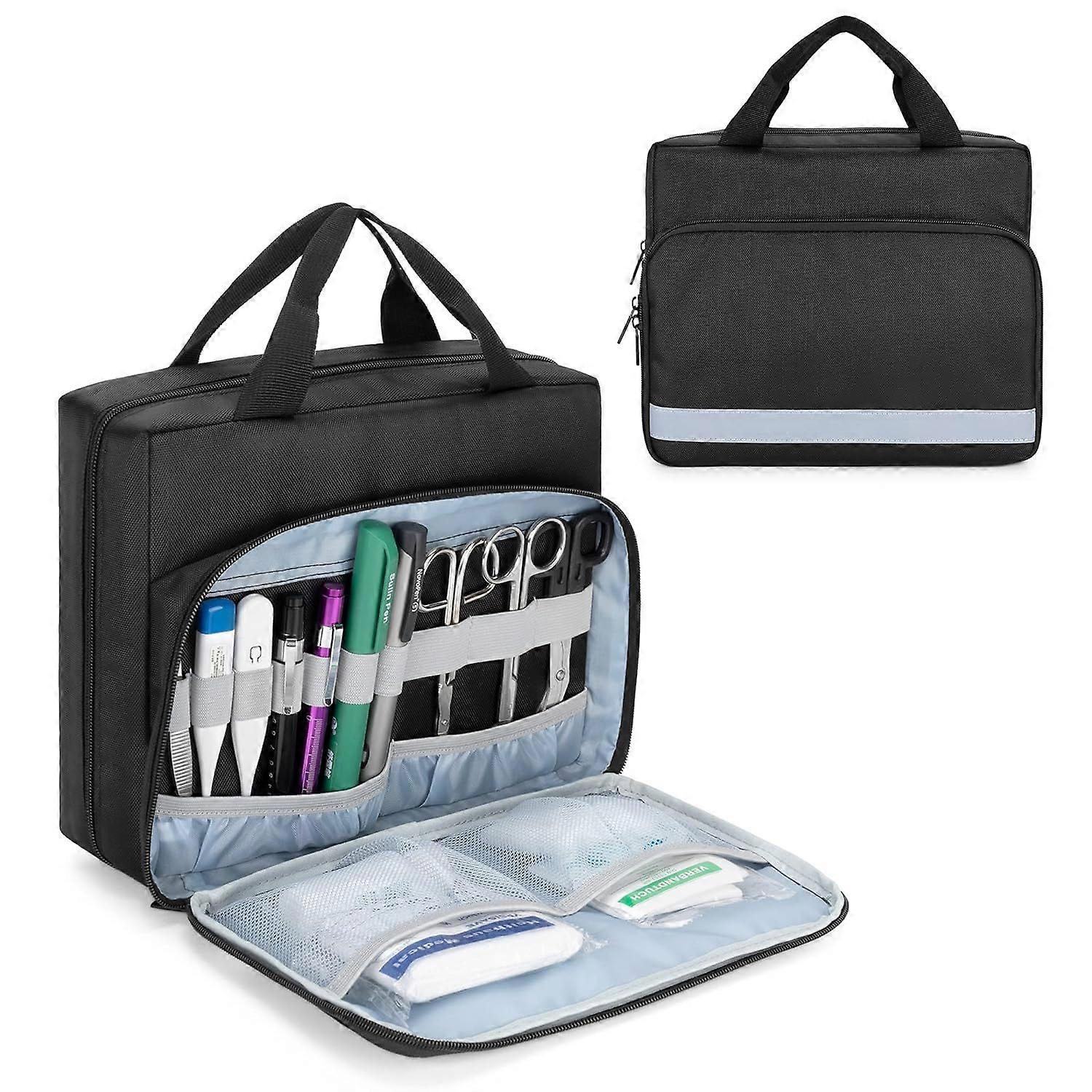 Padded Stethoscope Case. Small First Aid Kit Bag Empty. Hold Two Stethoscopes