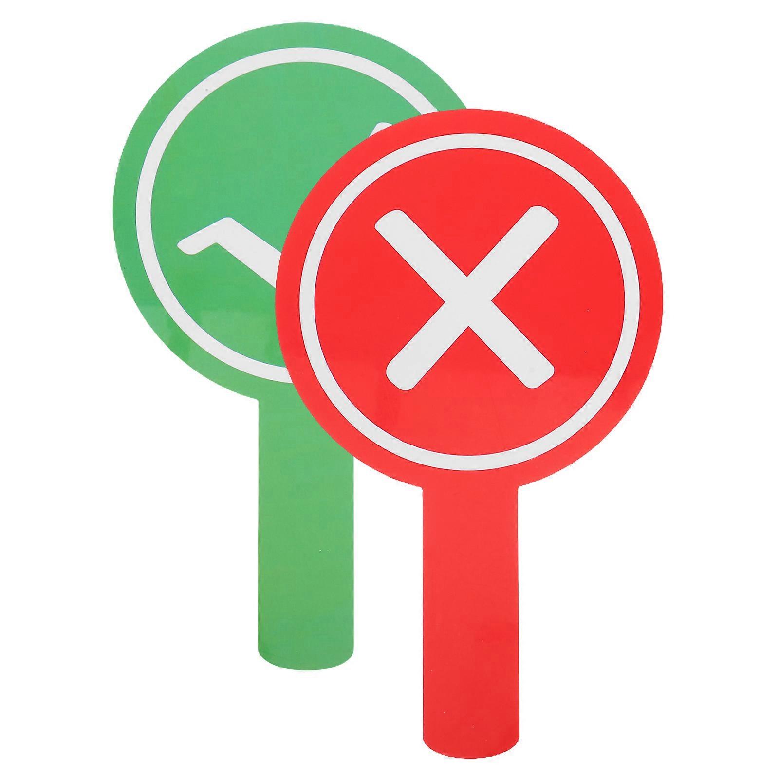 Double Sided Yes No Paddles for Classroom Voting 2Pcs Interactive Learning Tools