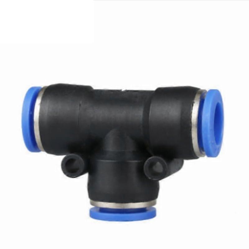 5pcs PE4 Pneumatic Push In Tee 3-Way Fitting 6MM 8MM 10MM 12MM Plastic Pipe Connector Quick Fitting