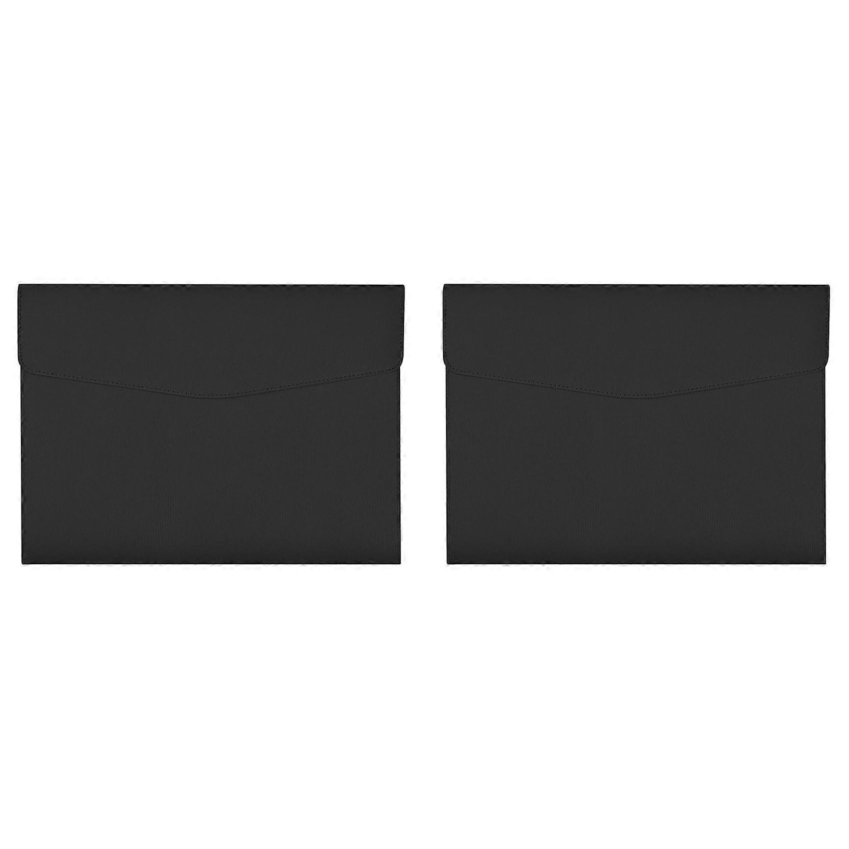 A4 Pu Leather Document Cases,A4 Snap Button Document Folder,Business Pu Leather A4 Pocket,Document Organizer 2Pcs