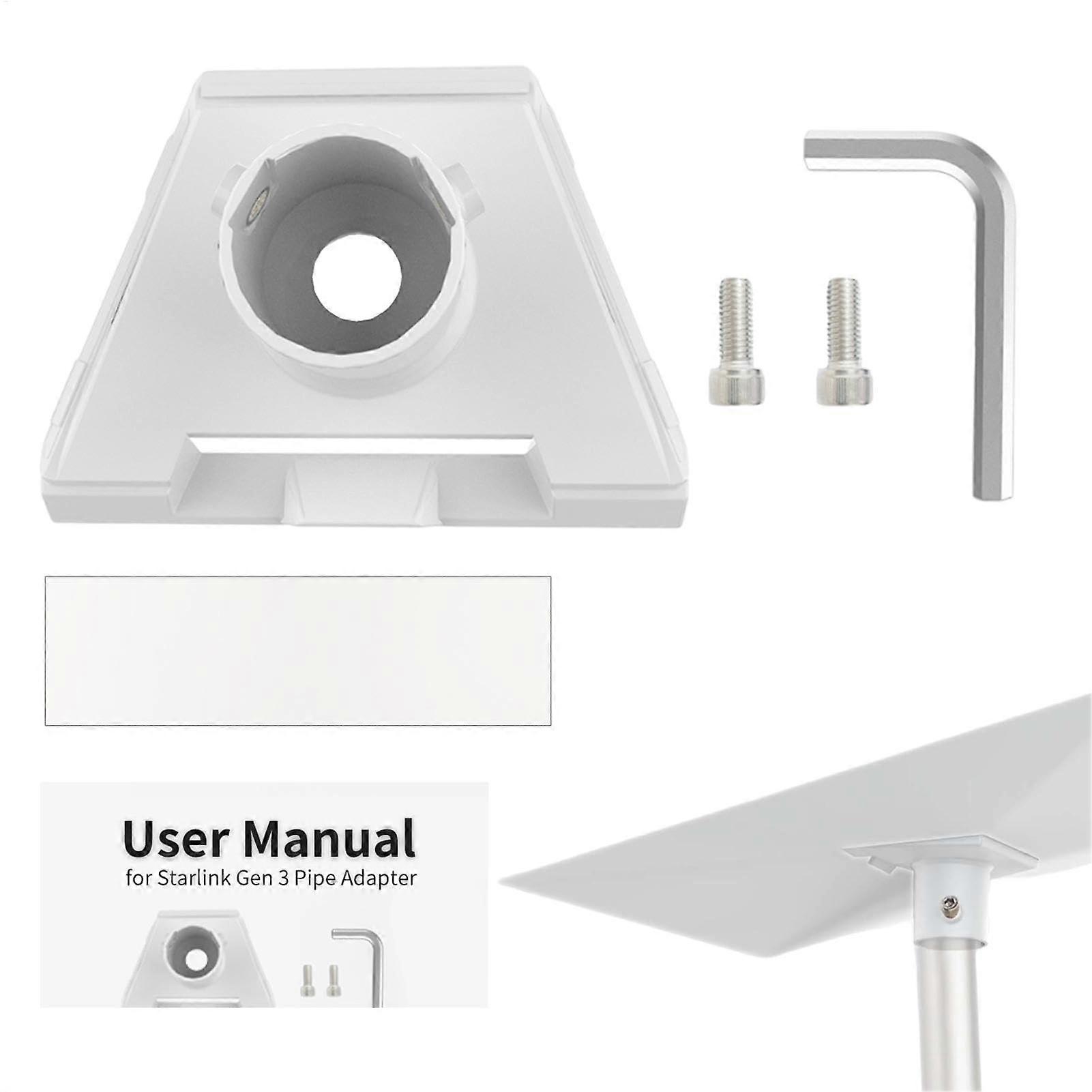 Satellite Mount Bracket with Heavy Duty Pole Adapter for Secure Outdoor Satellite Dish Installation