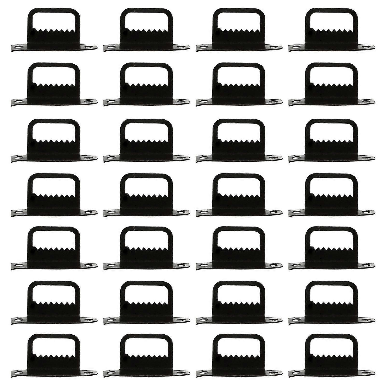 L Shaped Picture Frame Hooks for Hanging with 100Pcs Black Metal Hardware