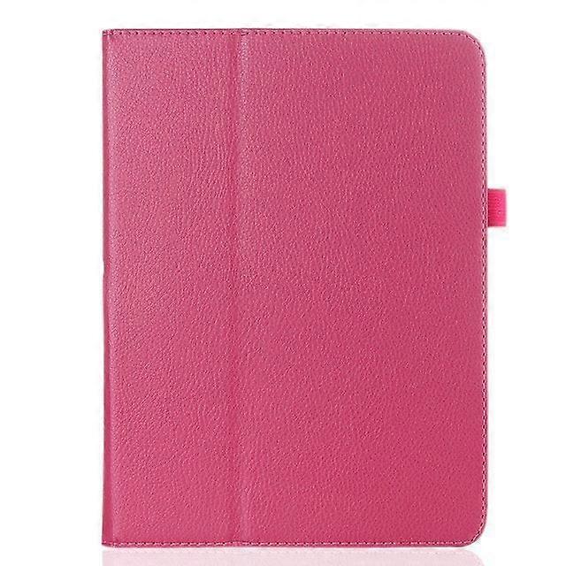 Case For Ipad Pro13 2024 Rose Red 2-fold Stand Litchi Texture Leather Export