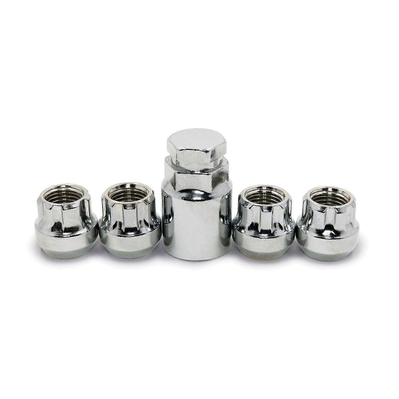 Wheel Locks Chrome Acorn Lug Nuts 12x1.5 Secure Locking for Mitsubishi Outlander Galant Endeavor