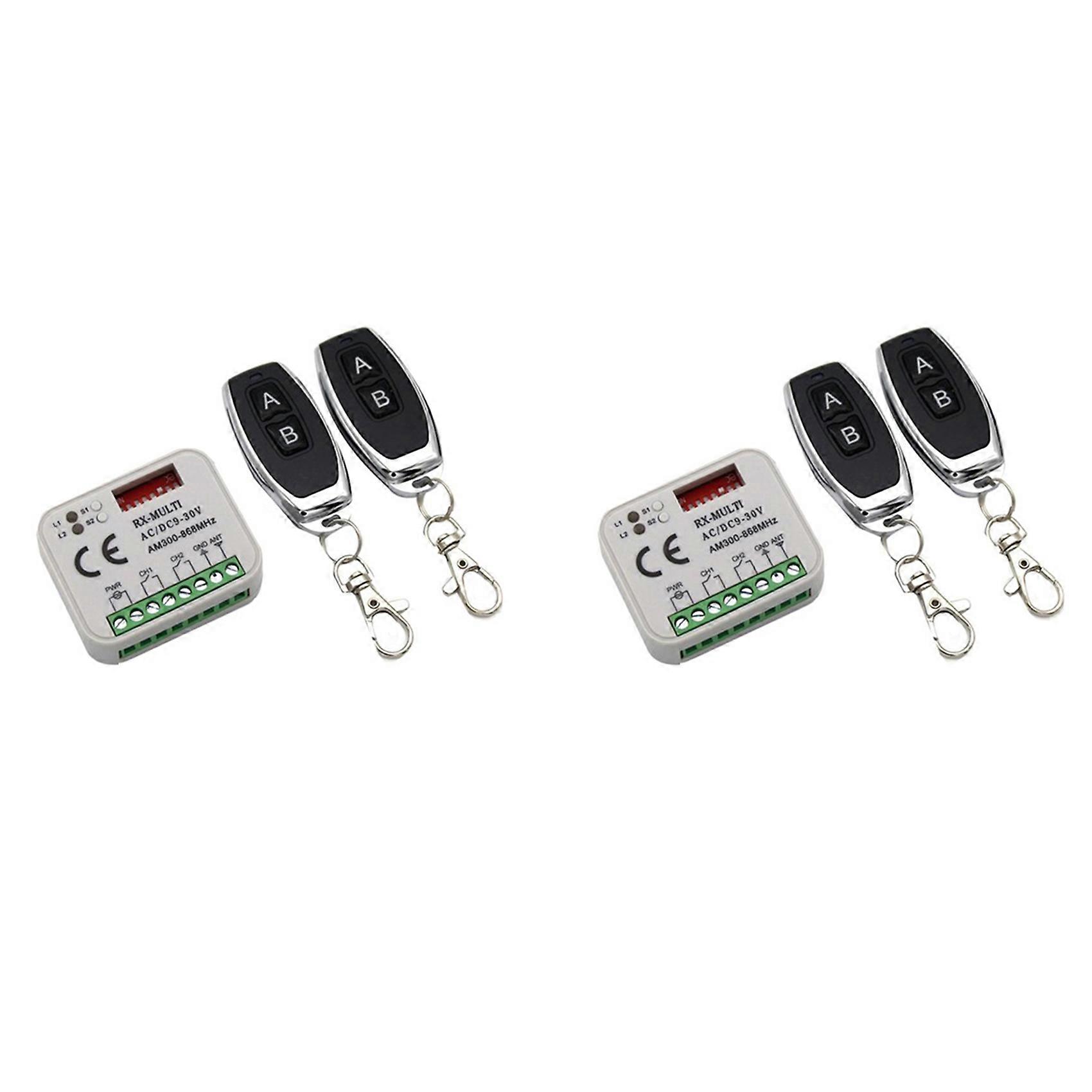 2X Multi-Frequency Receiver RX-MULTI 300-900MHZ Control Switch for Access Control Wireless Remote Controller,B