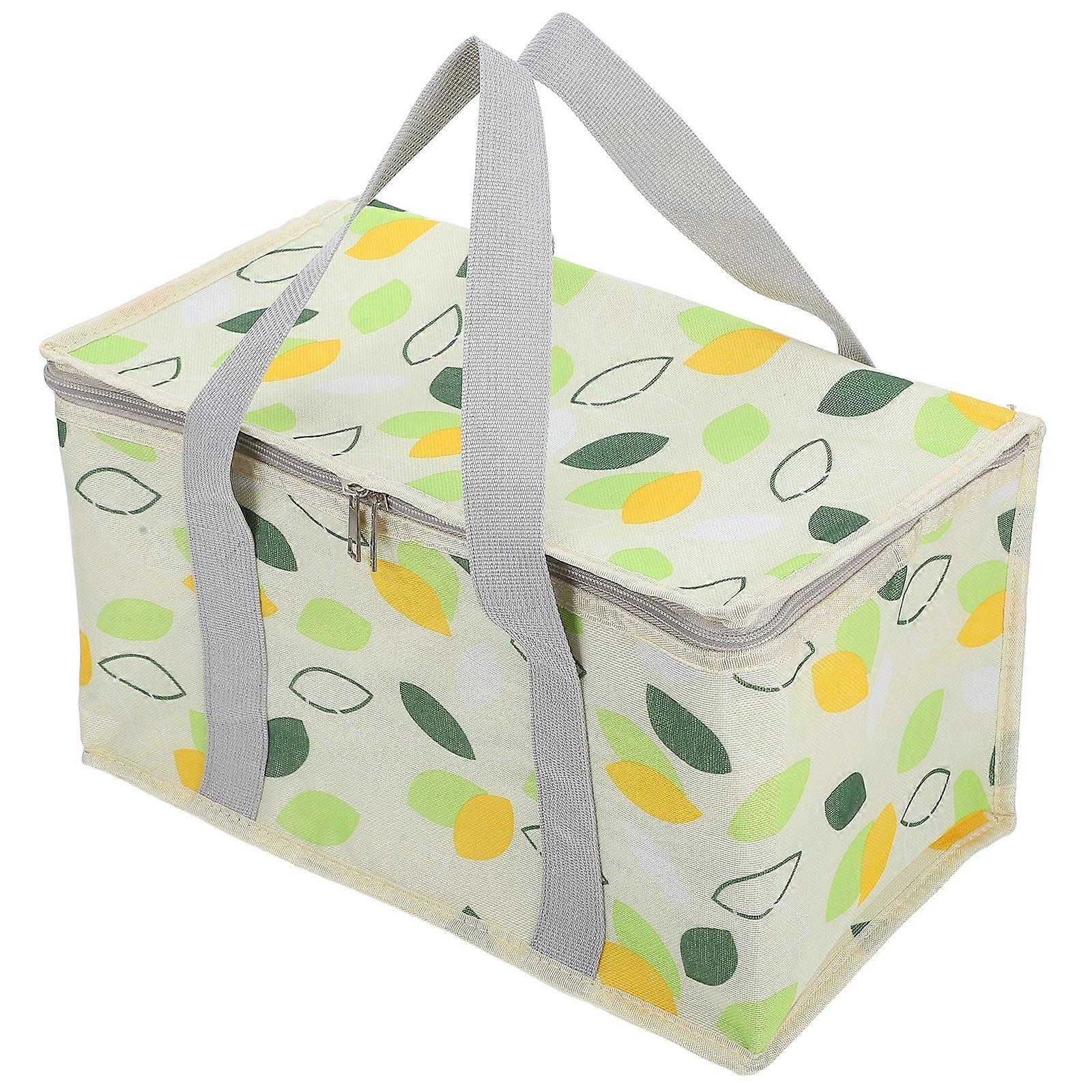 Foldable Insulated Picnic Basket Rectangular Design For Adults Camping Beach Outdoor Activities 1Pack