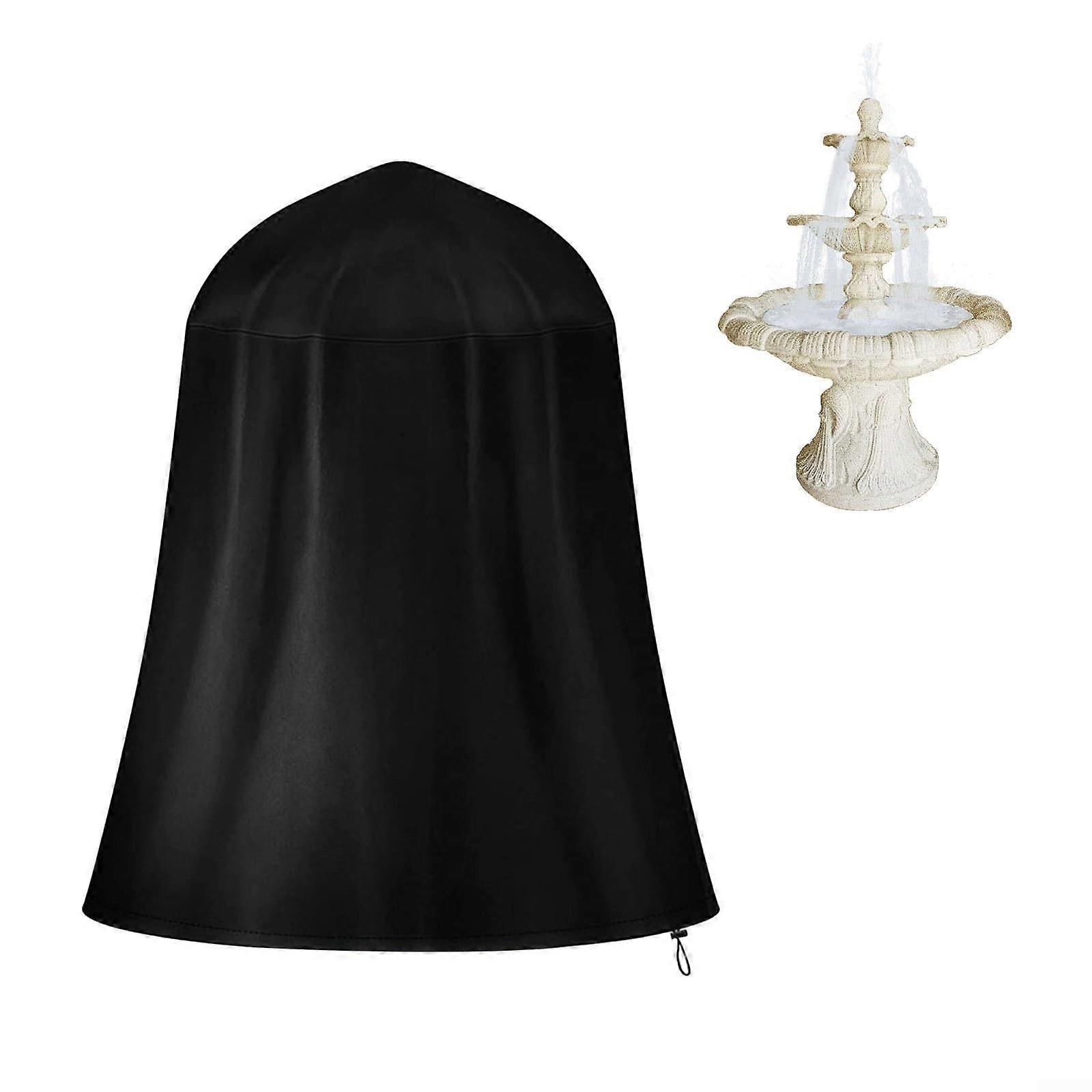 Waterproof Bird Bath Cover Outdoor UV Resistant Protector with Windproof Drawstring Hem