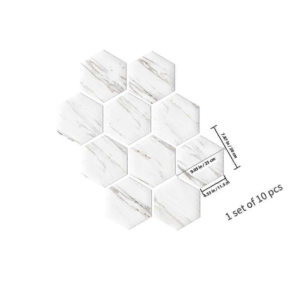 Floor Sticker White Marble Pattern Self Adhesive for Home Decoration 1Pcs