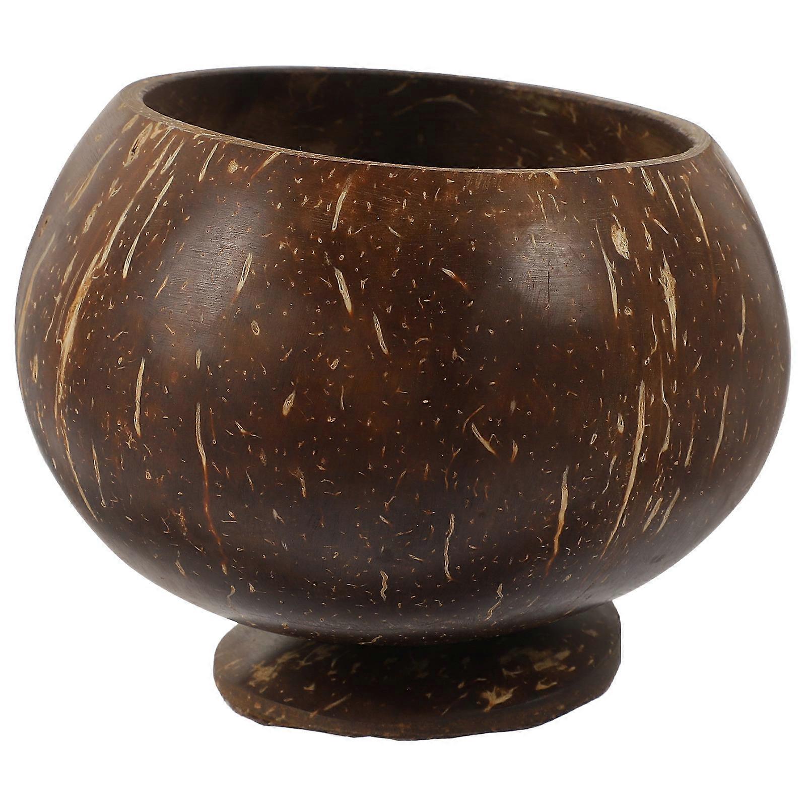 Coconuts Shell Bowl Multi-Purpose Fruit Bowl For Home Decoration Coffee 1Pcs