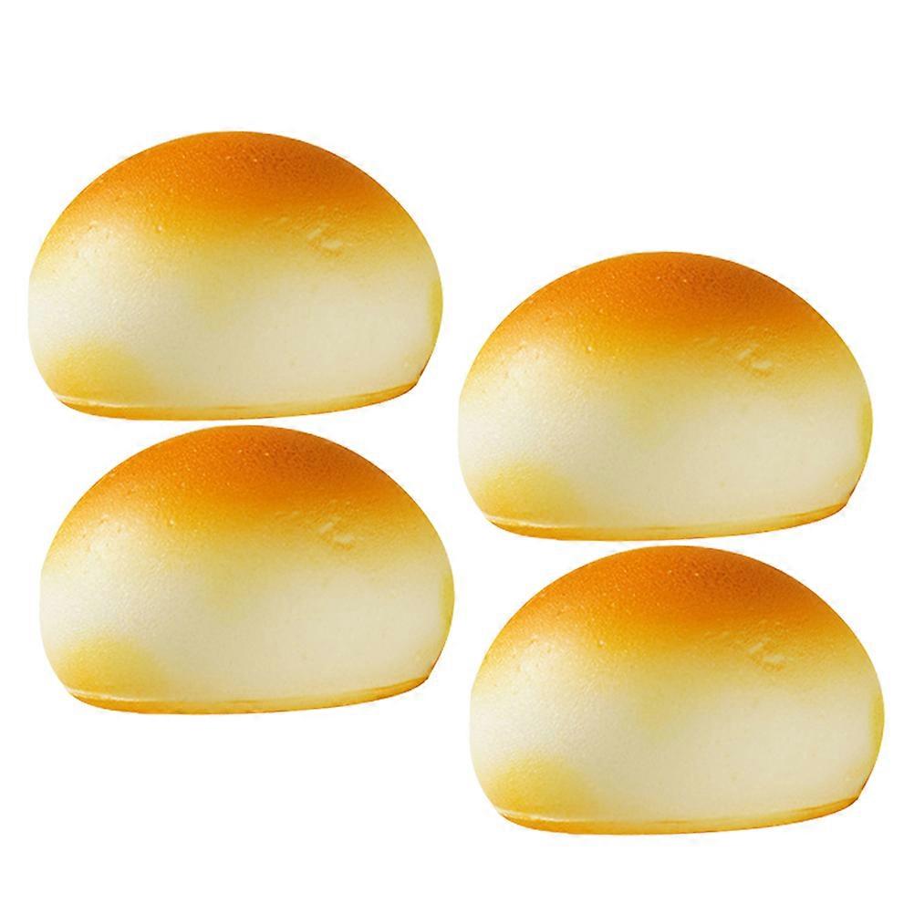 Orange Simulation Bread Model for Decor 4Pcs PU Bread Model Decoration